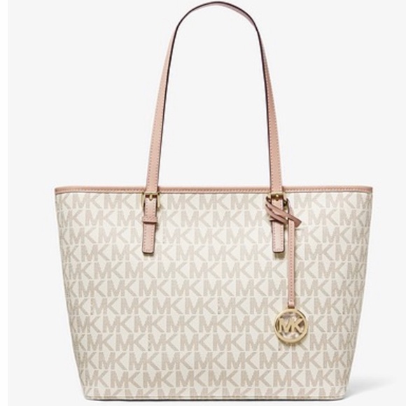 Michael Kors Handbags - White Michael Kors Logo Shoulder Bag